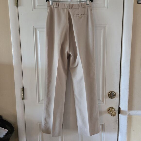 Vintage University Park Juniors 9 Pleated High Rise Beige Pants 26x30 USA Made - Picture 2 of 7